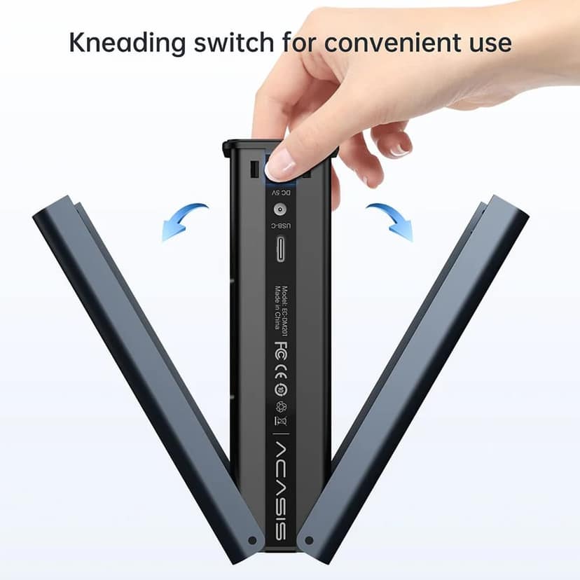 ACASIS M.2 NVMe SSD Cloner, Dual-Bay Offline Duplicator with Cooling Fan, USB C to M.2 Cloner, Enclosure for NVMe M.2 PCIe Size 2230/2242/ 2260/2280 view 7