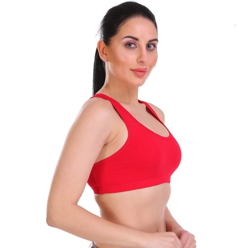 SONA Vibekart Women's Cotton Seamless Non Padded Racerback Sports Bra view 5