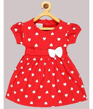 Babeezworld Cotton Frock For Girls ( Pack of 1 , Black )