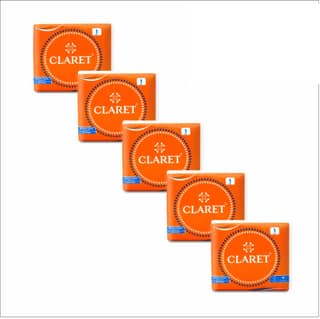 Claret 1-Ply Soft White Napkins (5-Pack, 70 Sheets, 27x30 cm) - Ideal for Dining, Parties, Events with Durable and Highly Absorbent Quality