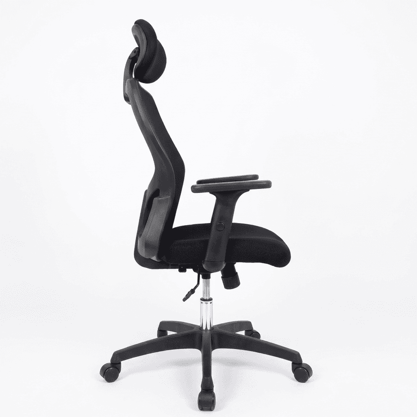 Ergonomic High Back Mesh Office Swivel Chair with Adjustable Headrest and Armrests view 2