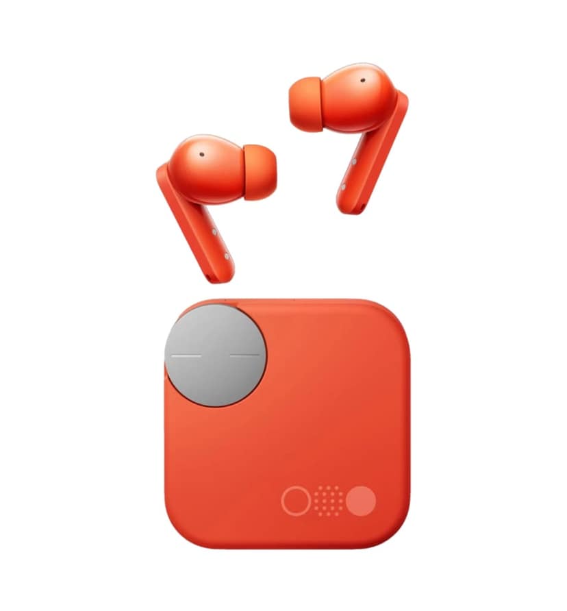 Buds unique disine spinning disine ear buds Bluetooth connect orange