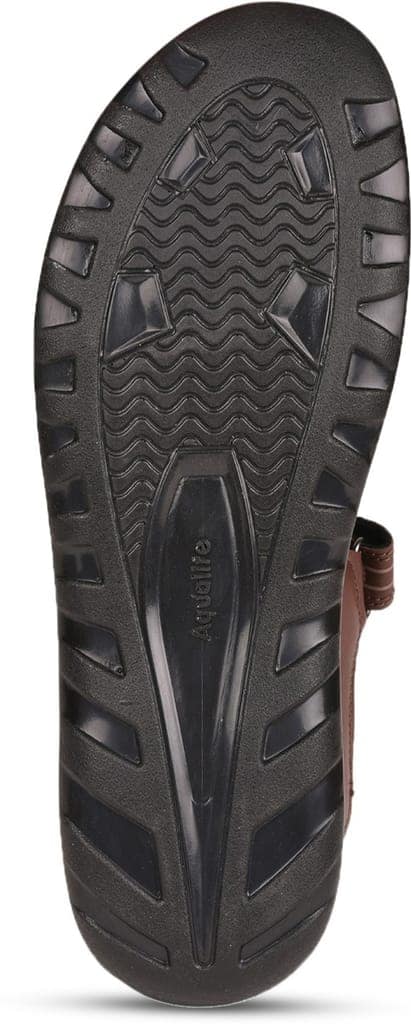 Aqualite men's brown PU comfort sports sandals PS 1215 view 4