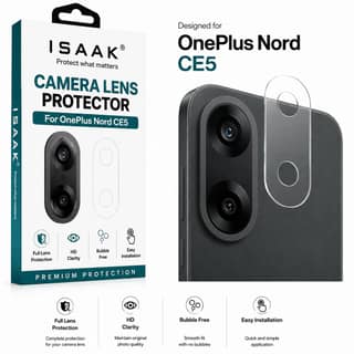 ISAAK Back Camera Lens Protector compatible for OnePlus Nord CE5 (Pack of 1)