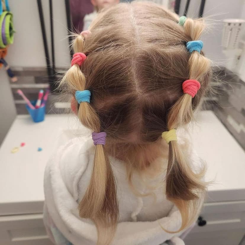 100pcs Non-Slip Small Ponytail Holder Tiny Hairband view 3