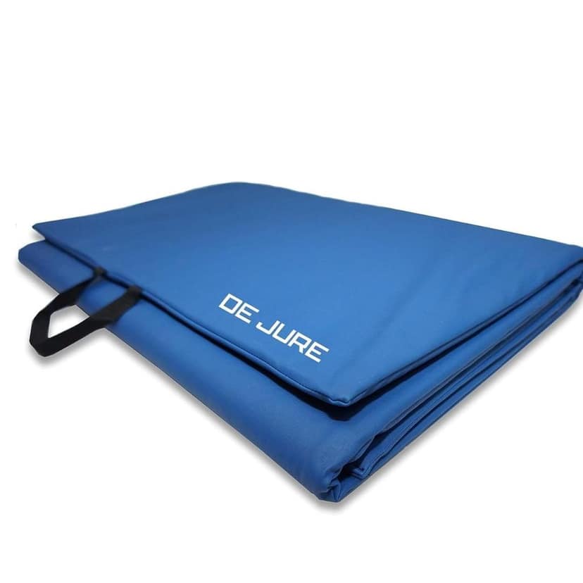 De Jure Fitness Leatherette Yoga Mat, Foldable yoga mat, Professional Yoga Mat for Exercise, Fitness & Meditation with Carrying Strap for Men & Women (12 MM )