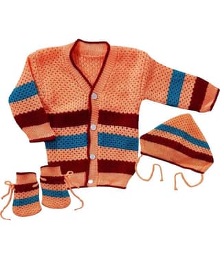 LITTLE PANDA Single Unisex for Baby Woollen Cardigans ( Yellow )