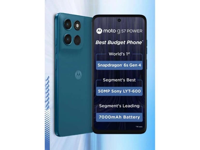 Motorola G57 Power 5G Smartphone, 8GB RAM, 128GB Storage - Pantone Corsair