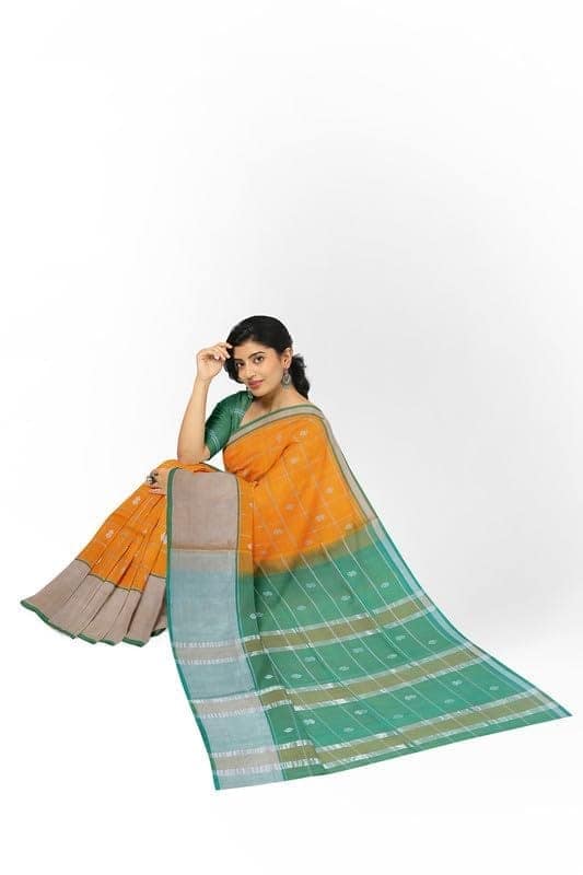 APCO Handloom - Women's Venkatagiri Pure Cotton Handloom Saree, Yellow 12 view 4