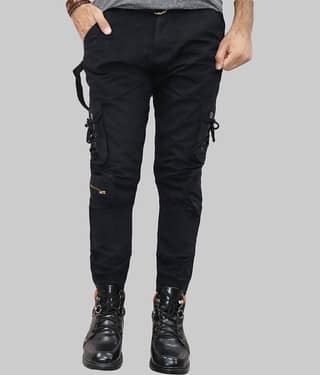HYMEN LEGIONS Regular Flat Men's Cargos - Black ( Pack of 1 )