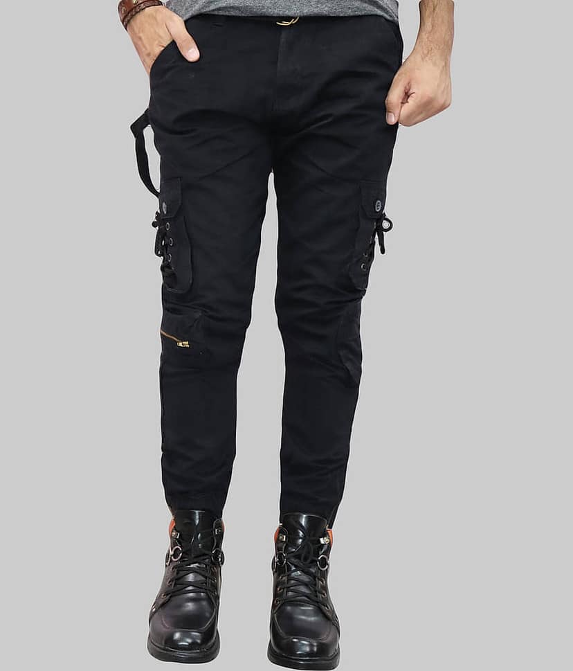 HYMEN LEGIONS Regular Flat Men's Cargos - Black ( Pack of 1 )