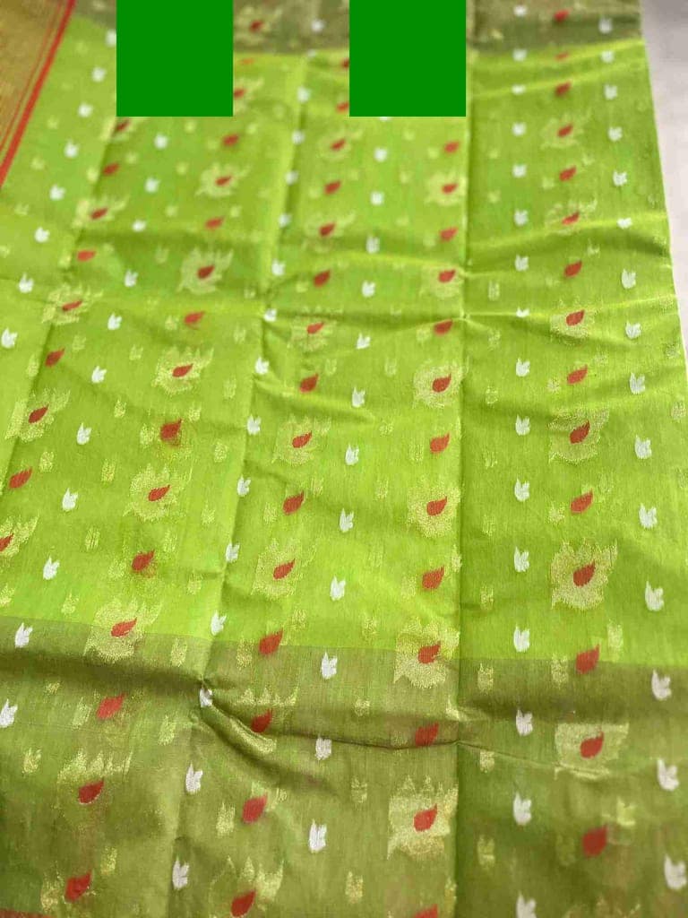 Tant Bengal Handloom Buti Cotton Saree view 4