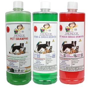 Swacch Shampoo (Jasmine) + Deodorizer (Jasmine) + Stain Remover (Strawberry) 1 Litre Each
