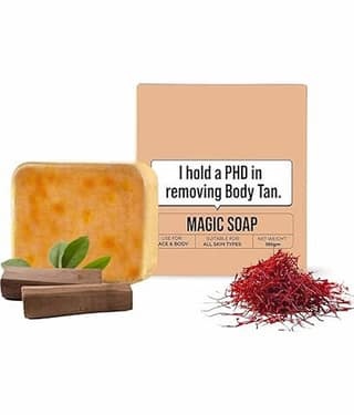 Mabilia Magic Sandalwood Saffron Bath GharSoap Glowing Skin Brightening Deep Clean Removes Dirt Natural Soap