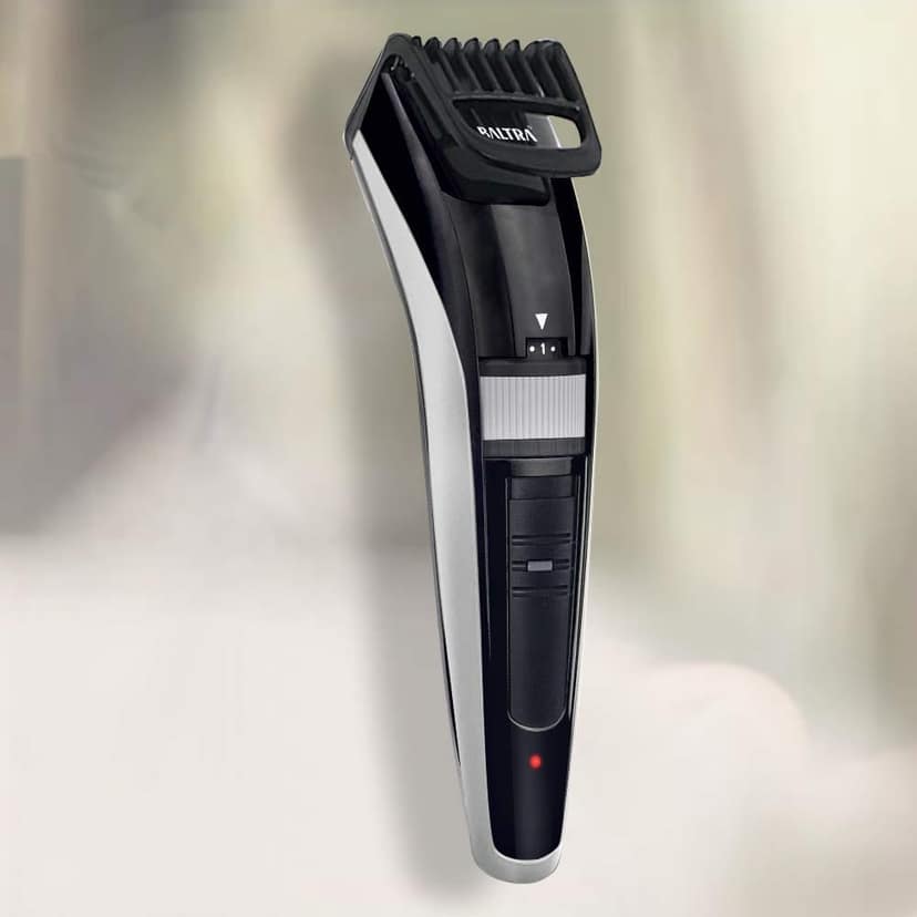 BALTRA Cordless Beard Trimmer with 2 Hours Quick Charge & 45 Min Runtime, Even Trimmimg Technology, 0.5-10mm Cutting Length, Detachable Head fot Easy Cleaning, (Comb+Cleaning Brush) Black view 2