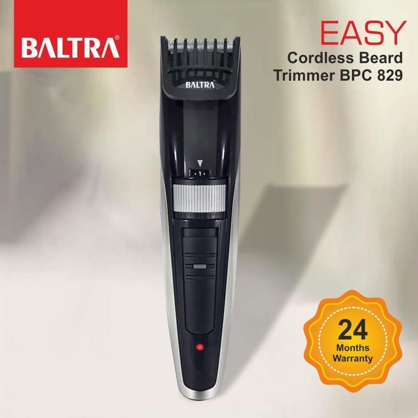 BALTRA Cordless Beard Trimmer with 2 Hours Quick Charge & 45 Min Runtime, Even Trimmimg Technology, 0.5-10mm Cutting Length, Detachable Head fot Easy Cleaning, (Comb+Cleaning Brush) Black view 3