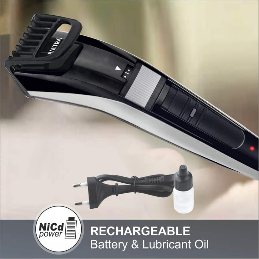 BALTRA Cordless Beard Trimmer with 2 Hours Quick Charge & 45 Min Runtime, Even Trimmimg Technology, 0.5-10mm Cutting Length, Detachable Head fot Easy Cleaning, (Comb+Cleaning Brush) Black view 6