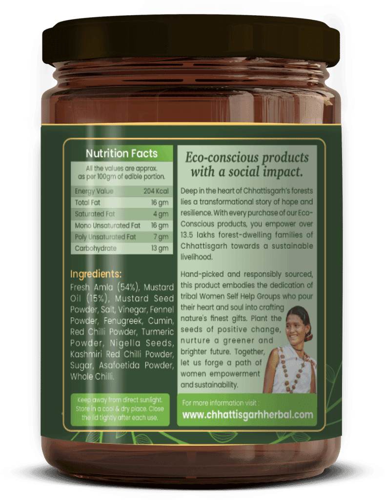 Chhattisgarh Herbals Amla Pickle | 250 gm view 3