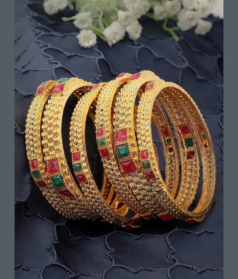 Sukkhi Red Bangle Set ( Pack of 6 )