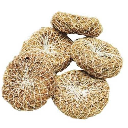 5 Vetiver (Khus) Bath Scrubber with Plastic Free Cotton Cover view 3
