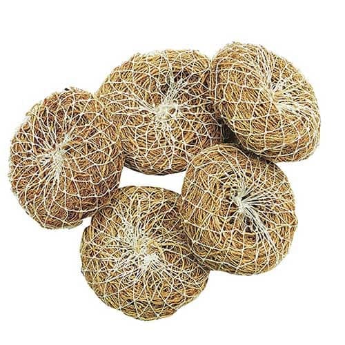 5 Vetiver (Khus) Bath Scrubber with Plastic Free Cotton Cover view 4