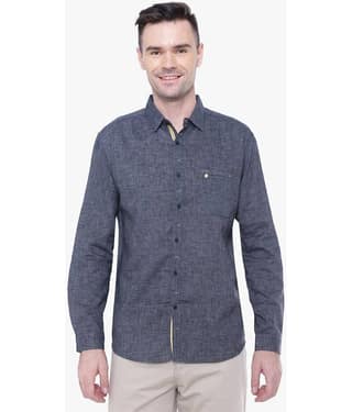 Kuons Avenue - Blue Denim Regular Fit Men's Casual Shirt ( Pack of 1 )