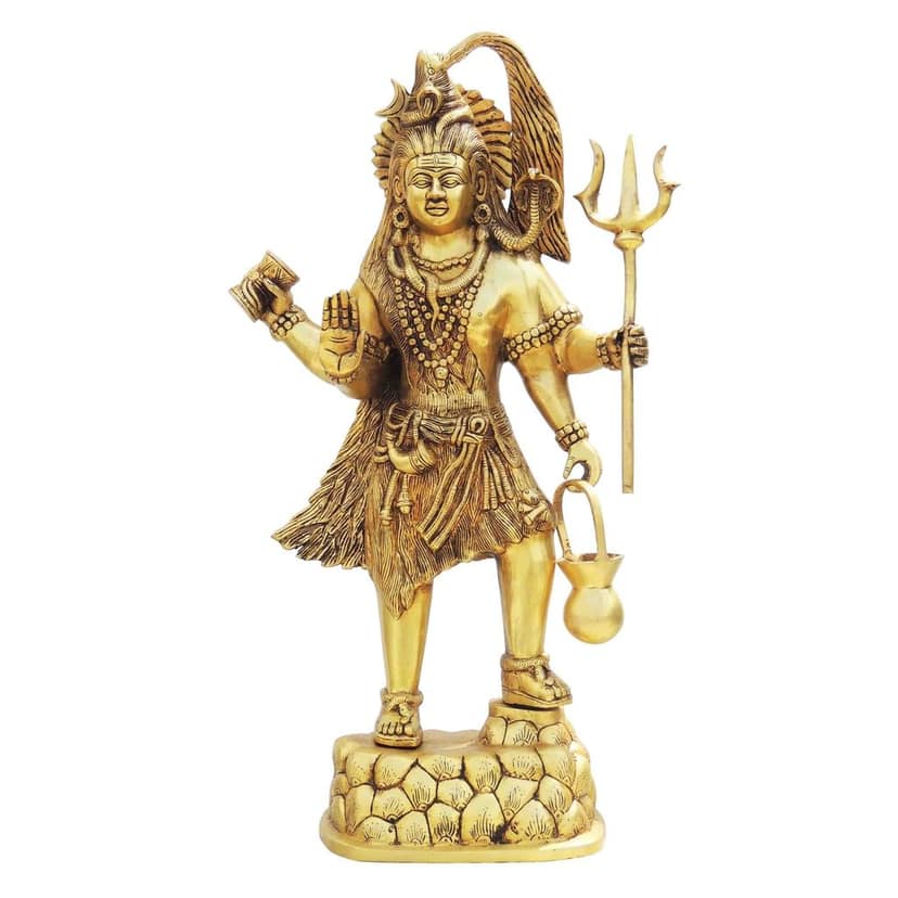 Brass Shiv Ji Idol Statue - Traditional Shiva Idol, Height : 23 Inch (BSMAS1363 K) view 2