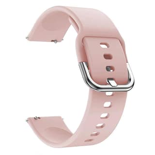 Exelent Silicone 19mm Replacement Band Strap with Metal Buckle Compatible with Smart Watch Pink