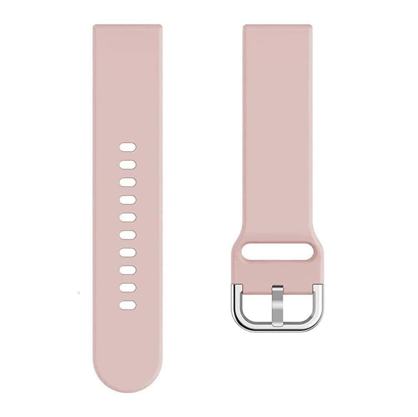 Exelent Silicone 19mm Replacement Band Strap with Metal Buckle Compatible with Smart Watch Pink view 2