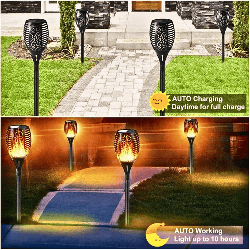 SAHAPECT Solar LED Light, 72 Led Garden Marshal Flickering Flame Torch Light Lamp-Pack of 1 view 4