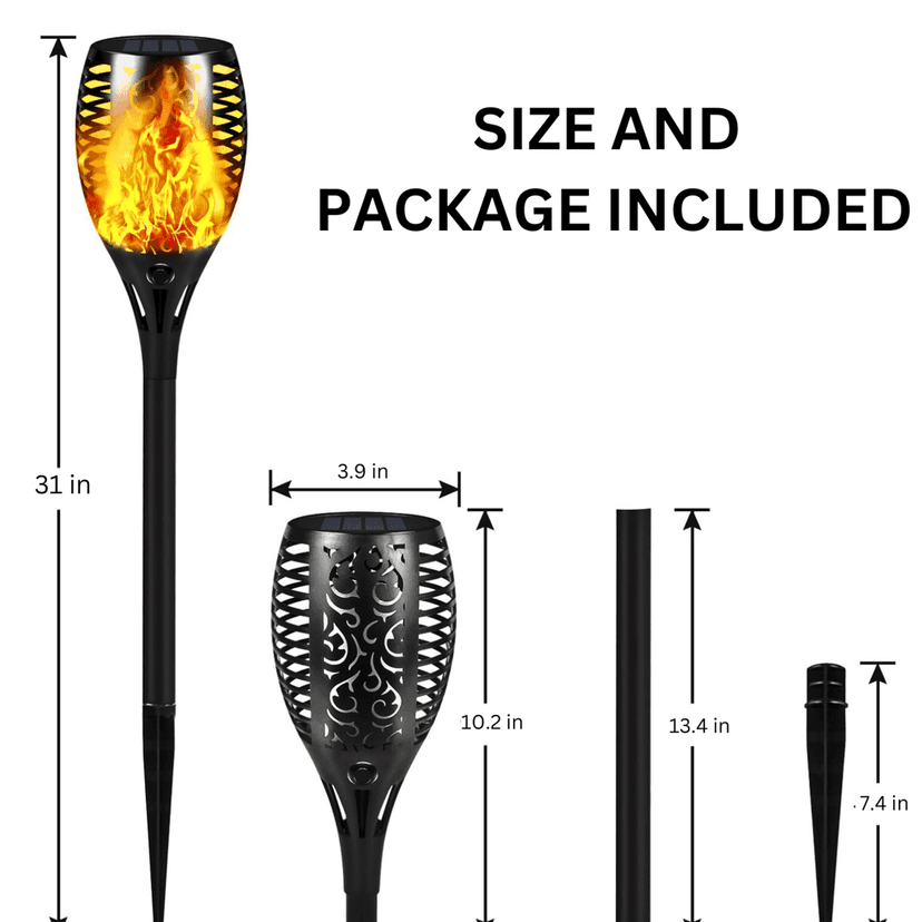 SAHAPECT Solar LED Light, 72 Led Garden Marshal Flickering Flame Torch Light Lamp-Pack of 1 view 5