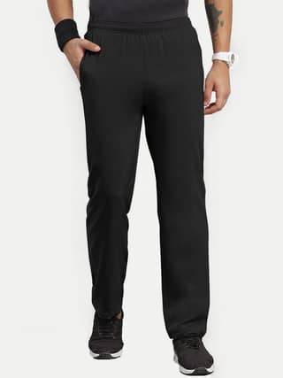 Men Black Polyester Regular Fit comfortable wear joggers