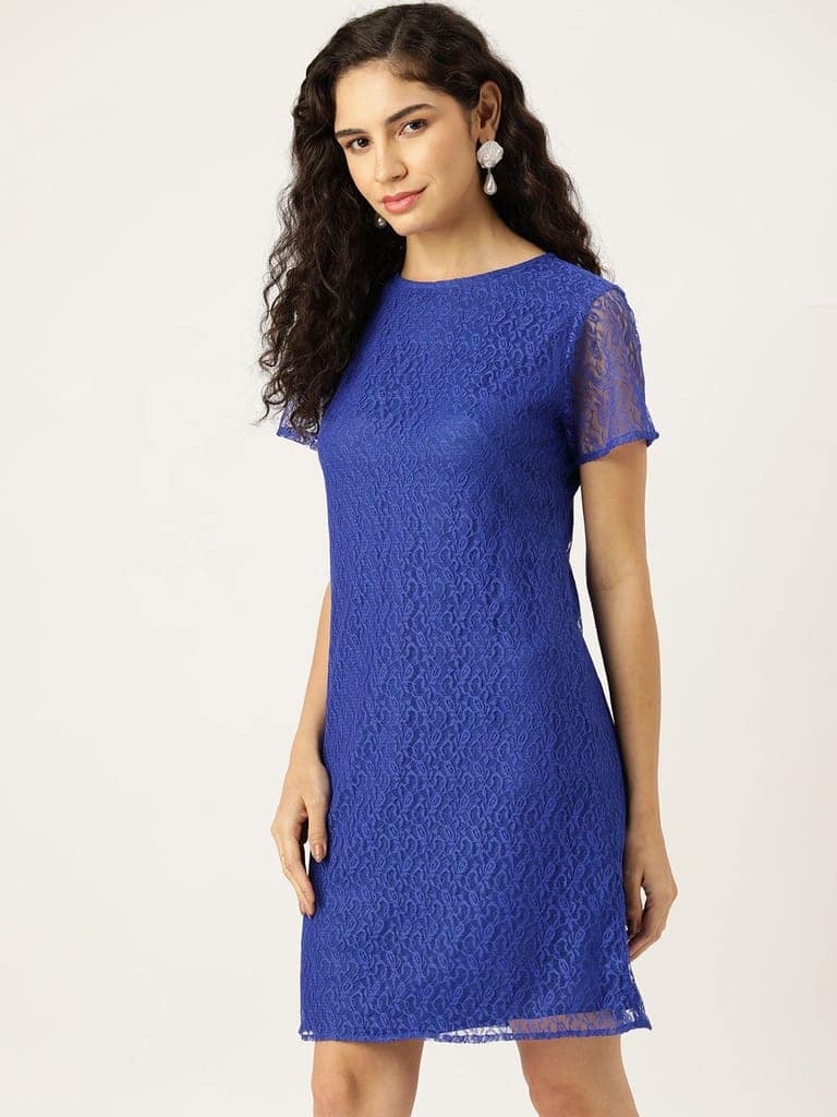 Net A-Line Mini Dress view 3