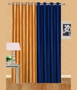 Stella Creations Set of 2 Long Door Eyelet Curtains