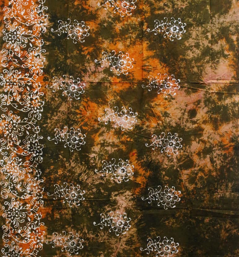 Handcrafted Batik Print Cotton Dress Material (2 Meter) view 2