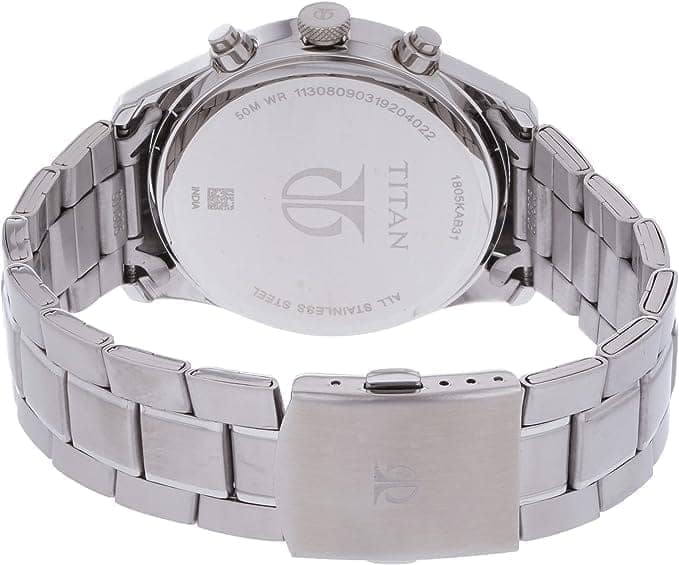 Titan Analog Silver Dial Men's Watch-NQ1805KM01 view 4