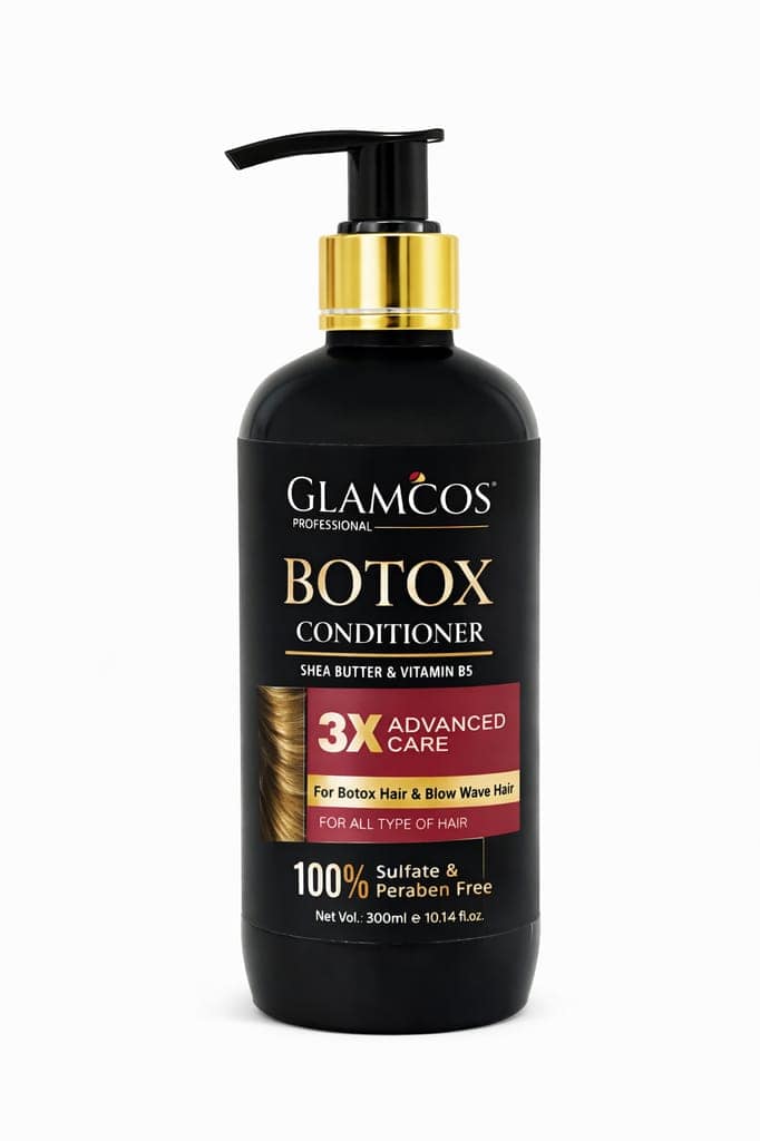 Glamcos Professional Botox Conditioner with Shea Butter & Vitamin B5 – 3X Advanced Care for Dry, Frizzy & Chemically Treated Hair (300 ml)