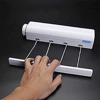 Cloth Hanging Rope Retractable | extendable Clothes line | Laundry Dry Rope | wall Mounted Balcony Hanger | Automatic Retractable Clothesline |