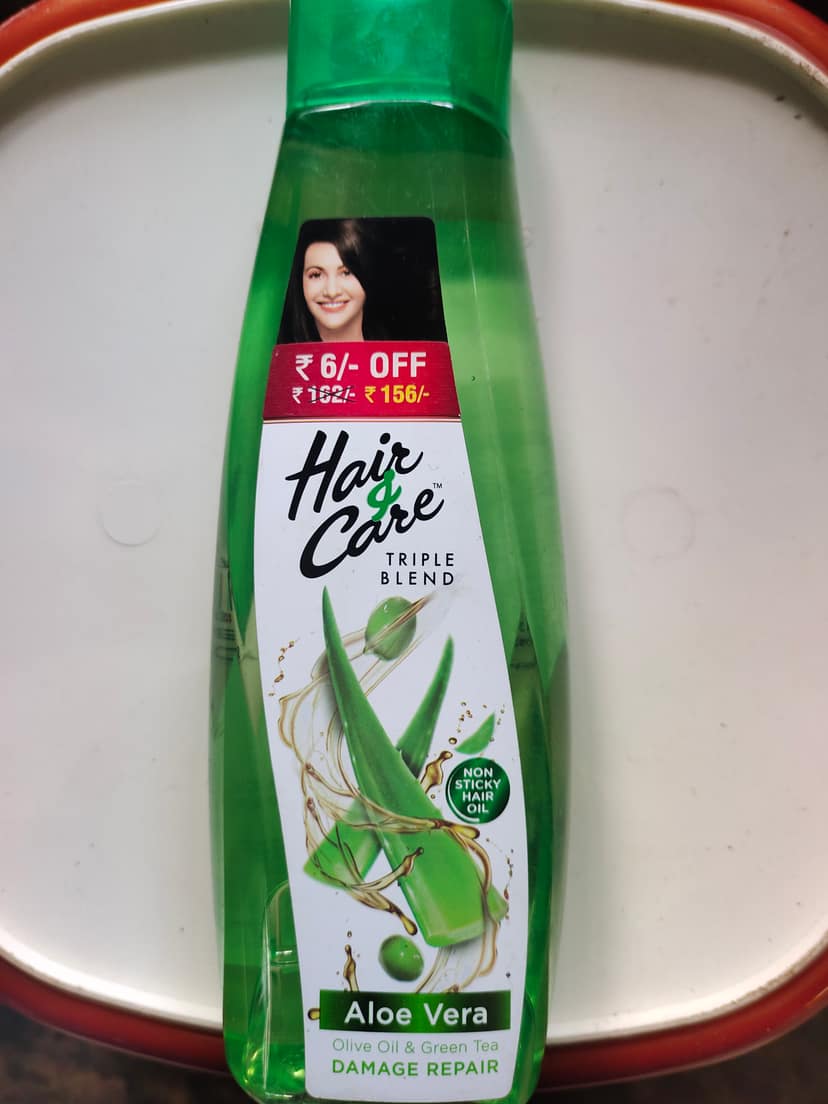 Hair & care triple blend aloe vera olive oil & green tea non sticky hair oil