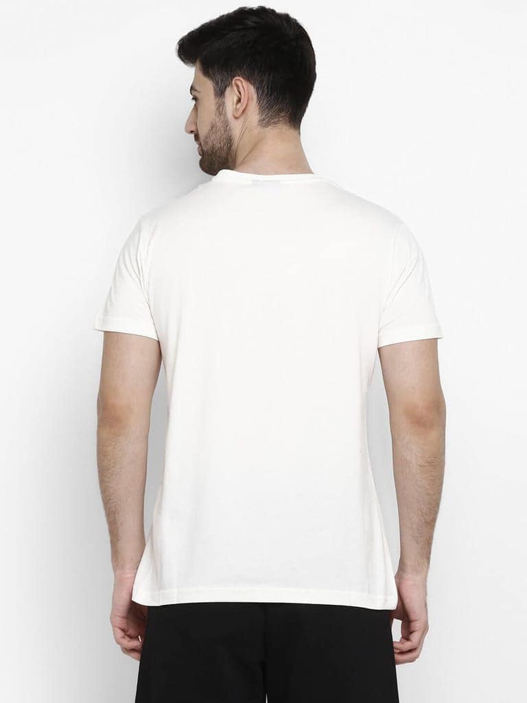 Zia Men Cotton White T-Shirt view 3