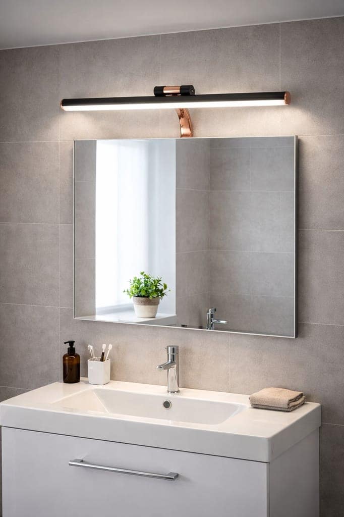 SPARKWORLD LED Picture Light Wall Lamp for Mirror & Painting | Black & Rose Gold Finish | Warm White Light | Adjustable Wall Light | Colour: LX575/12W/RG|BK view 2
