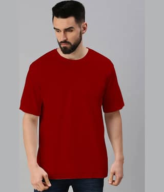 Veirdo Pack of 1 100% Cotton Oversized Fit Men's T-Shirt ( Black )