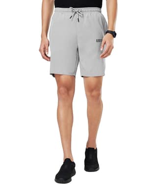 Leotude Grey Cotton Blend Men's Shorts ( Pack of 1 )