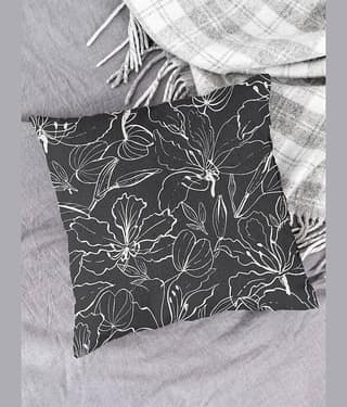 Houzzcode - Water Repellent Gray Polyester Pillow Covers 40x40x3 ( Pack of 1 )