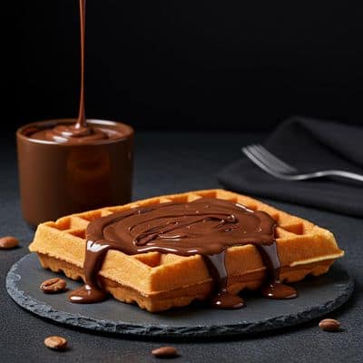Dark Chocolate Spread Waffle
