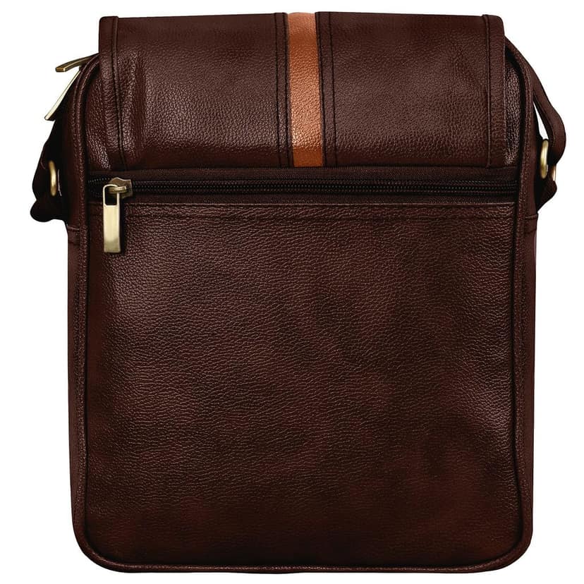 LOREM Tan Casual Faux Leather Cross Body Sling Bag For Men SL01-SL10 view 3
