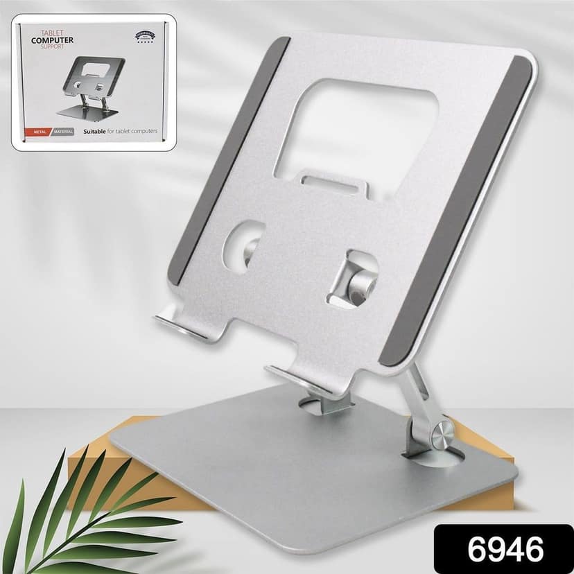 Tablet Stand Metal Alloy Adjustable Bracket, Suitable For tablet Computers for Desk Ergonomic Foldable Metal Tablet Holder/Tablets/Mobile Phones view 2
