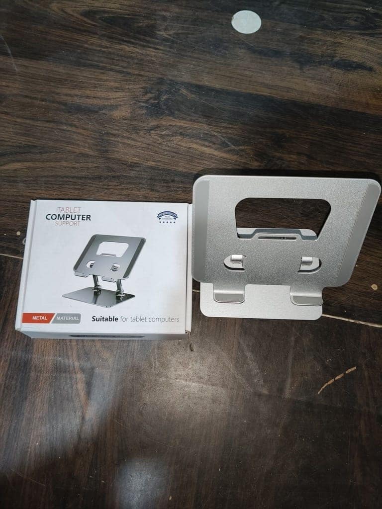 Tablet Stand Metal Alloy Adjustable Bracket, Suitable For tablet Computers for Desk Ergonomic Foldable Metal Tablet Holder/Tablets/Mobile Phones view 8
