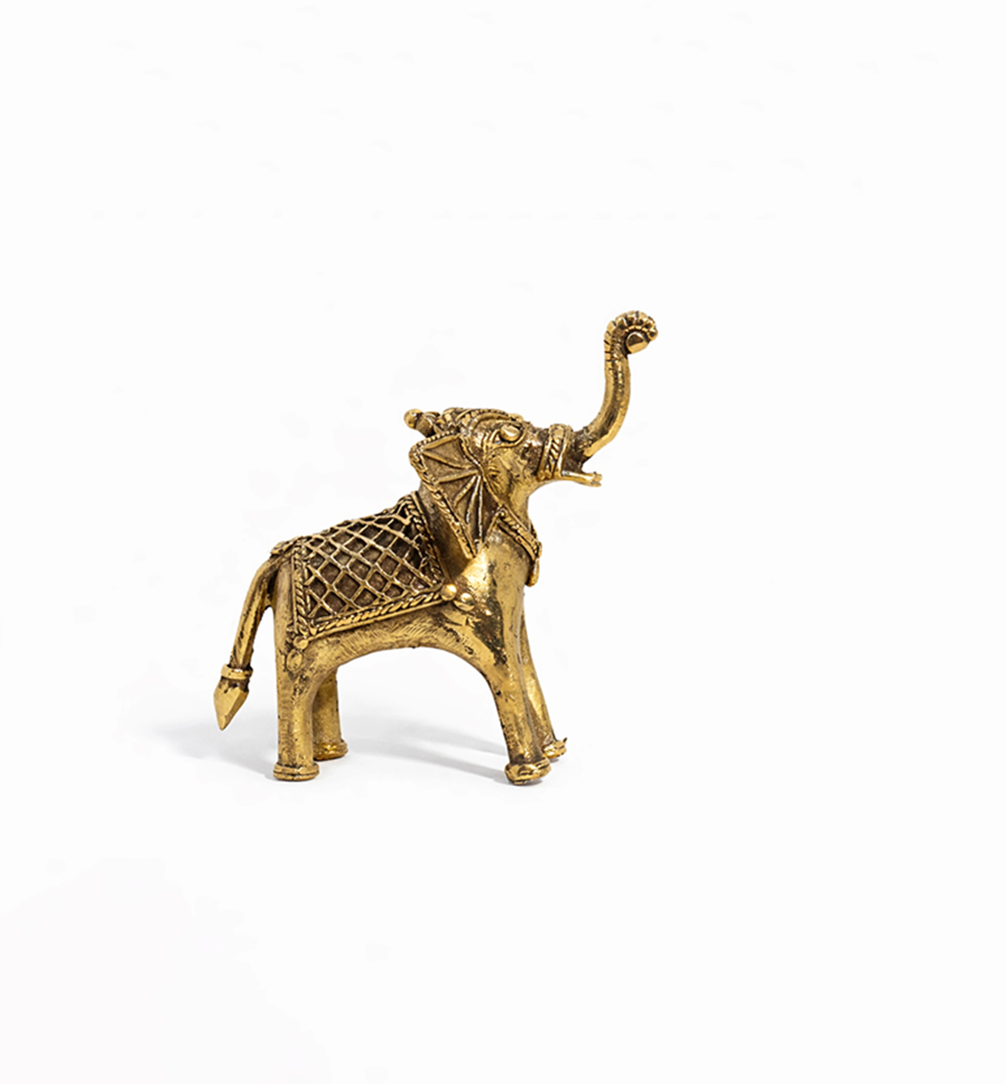 Handcrafted Bhareva Brass Elephant Showpiece view 2