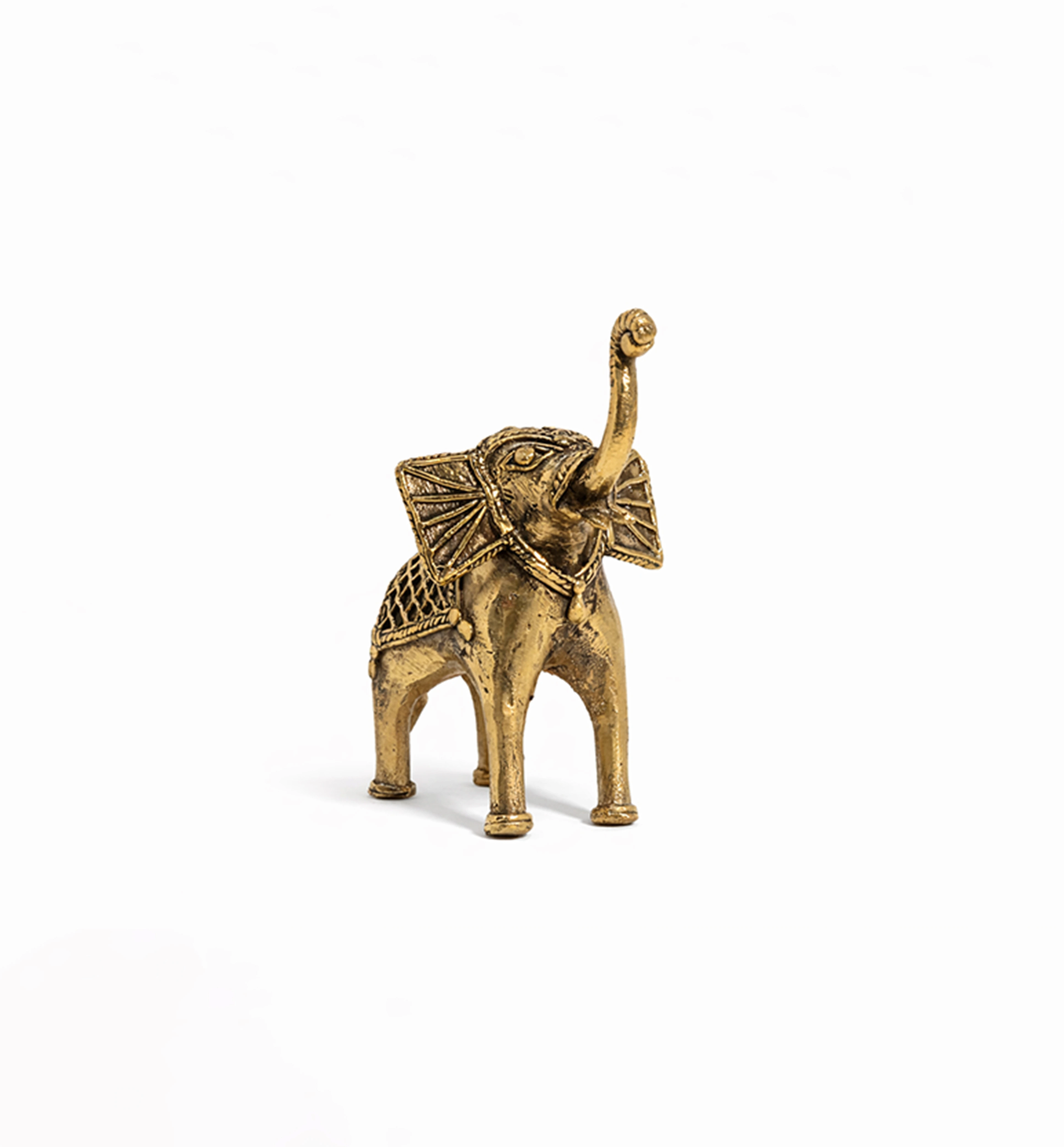Handcrafted Bhareva Brass Elephant Showpiece view 3